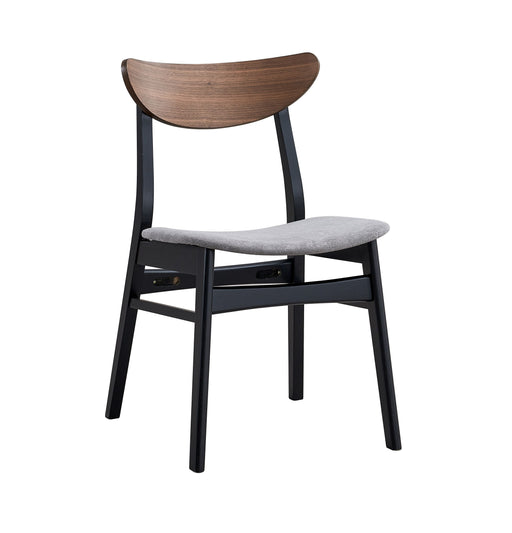 2 Acme Furniture Rebi Gray Walnut Black Side Chairs