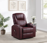 Coaster Furniture Armstrong Red Power Lift Massage Recliner