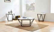Steve Silver Corvus White Marble Hexagon 3pc Coffee Table Set