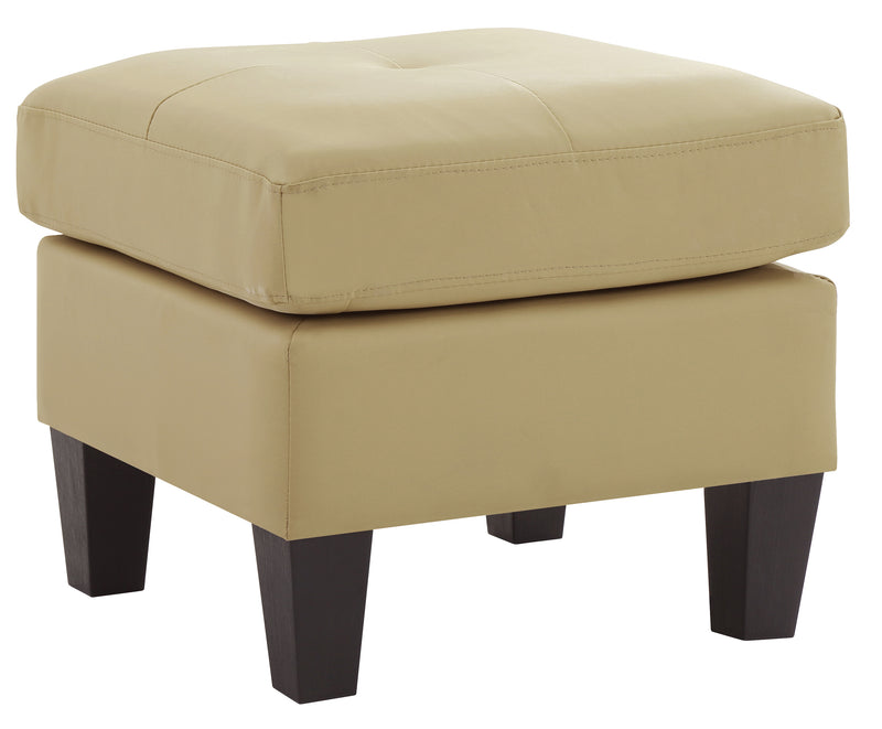 Glory Furniture Newbury Beige Faux Leather Ottoman