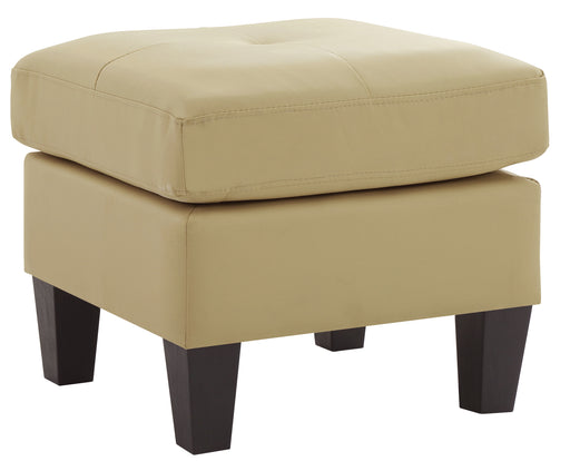 Glory Furniture Newbury Beige Faux Leather Ottoman