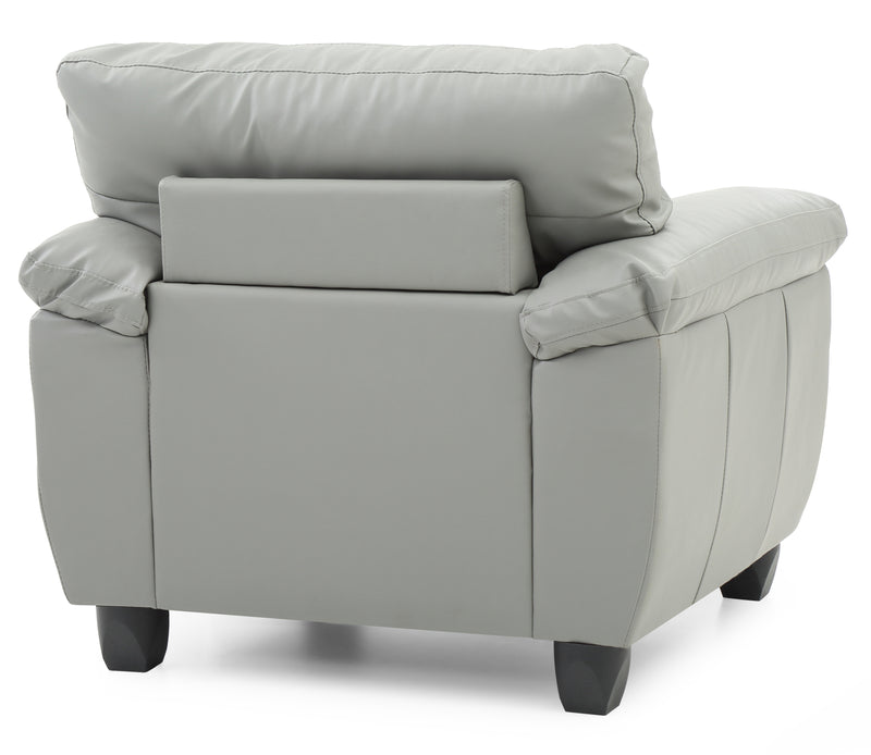 Glory Furniture Gallant White Faux Leather Chair