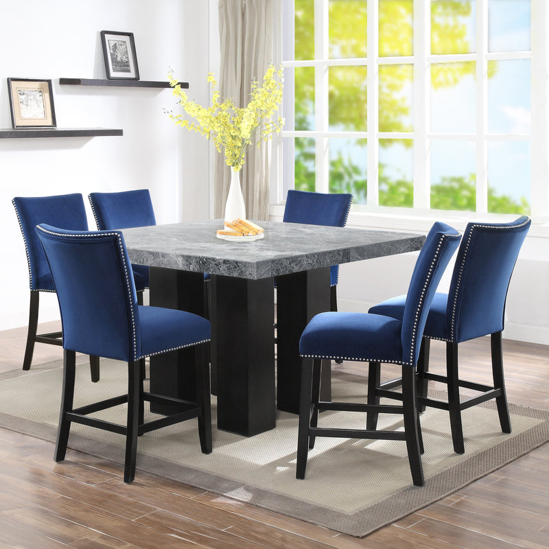 Steve Silver Camila Gray Blue 7pc Counter Height Set