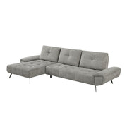 Home Elegance Dominic Orange 2pc Sectional with Left Chaise