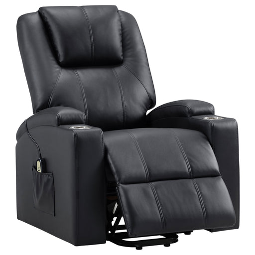 Coaster Furniture Armstrong Black Power Lift Massage Recliner