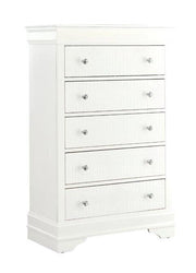Global Furniture Pompei Metallic White Chest