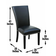 Steve Silver Camila White Black 9pc Square Dining Set