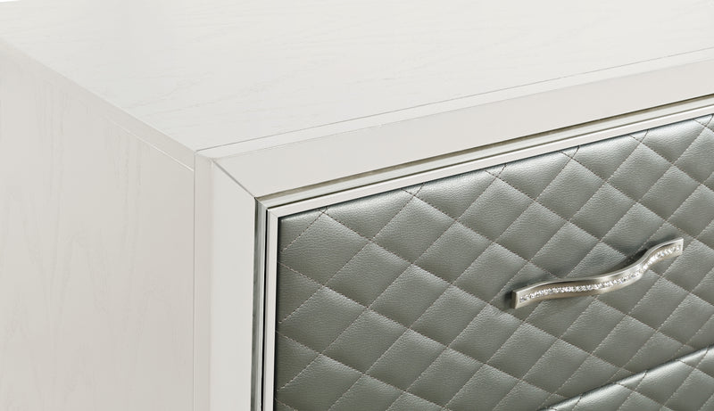 New Classic Furniture Luxor Black Silver Nightstand