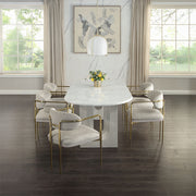 Acme Furniture Zayn White Natrual Dining Table