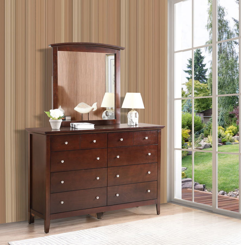 Glory Furniture Hammond White Dresser and Mirror