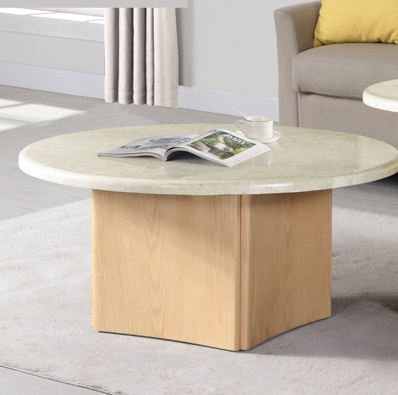 Acme Furniture Qwin Natrual Oak Coffee Table
