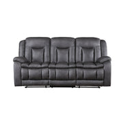 New Classic Furniture Morello Gray Sofa with Dual Recliner