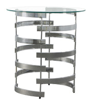 Steve Silver Tayside Chrome 3pc Coffee Table Set