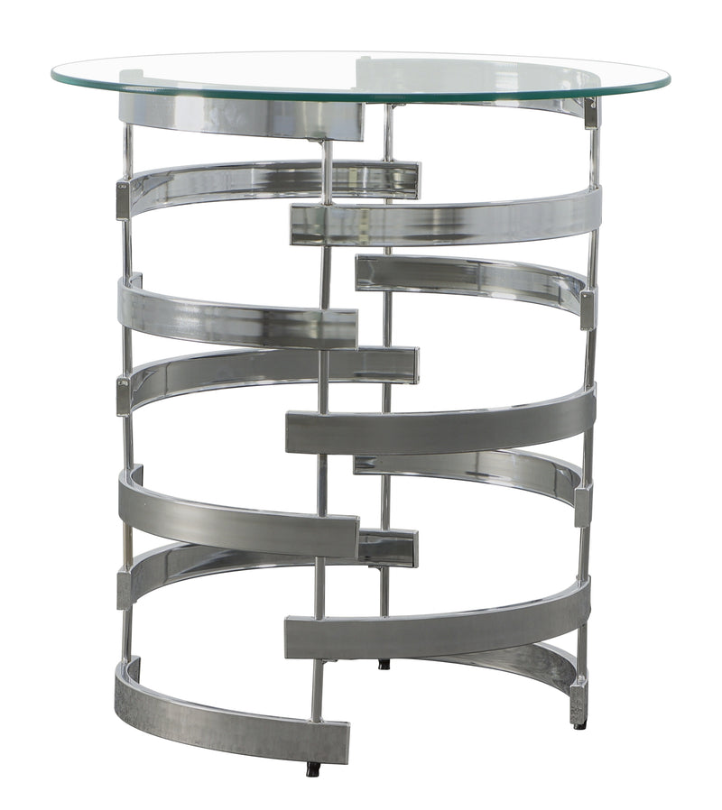 Steve Silver Tayside Chrome 3pc Coffee Table Set