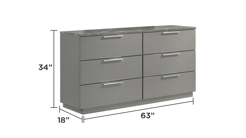 Galaxy Home Elara Gray Dresser