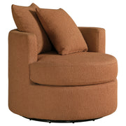 Coaster Furniture Debbie Burnt Orange Swivel Accent Chair