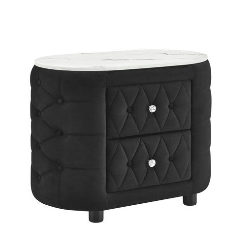 Crown Mark Natalia Black Night Stand