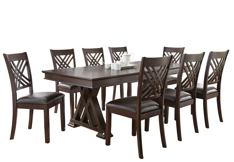 Steve Silver Adrian Dark Brown 9pc Dining Room Set