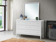 Glory Furniture Primo White Dresser and Mirror