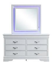 Glory Furniture Lorana Metalic Black LED Dresser and Mirror