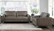 Home Elegance Cazon Brown Gray 2pc Living Room Set