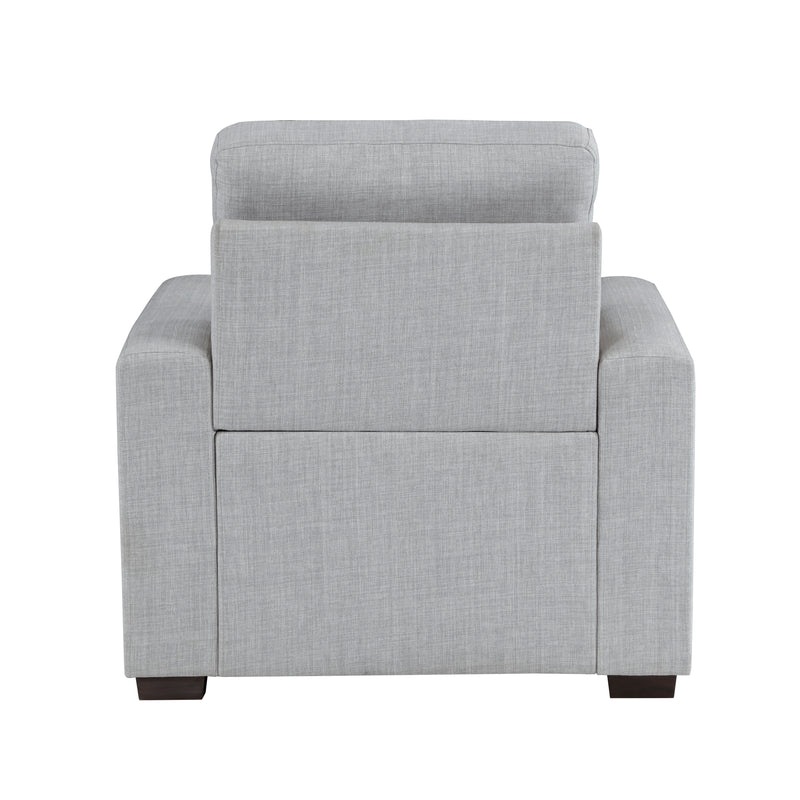Home Elegance Mccafferty Dark Gray Chair with Pull Out Ottoman