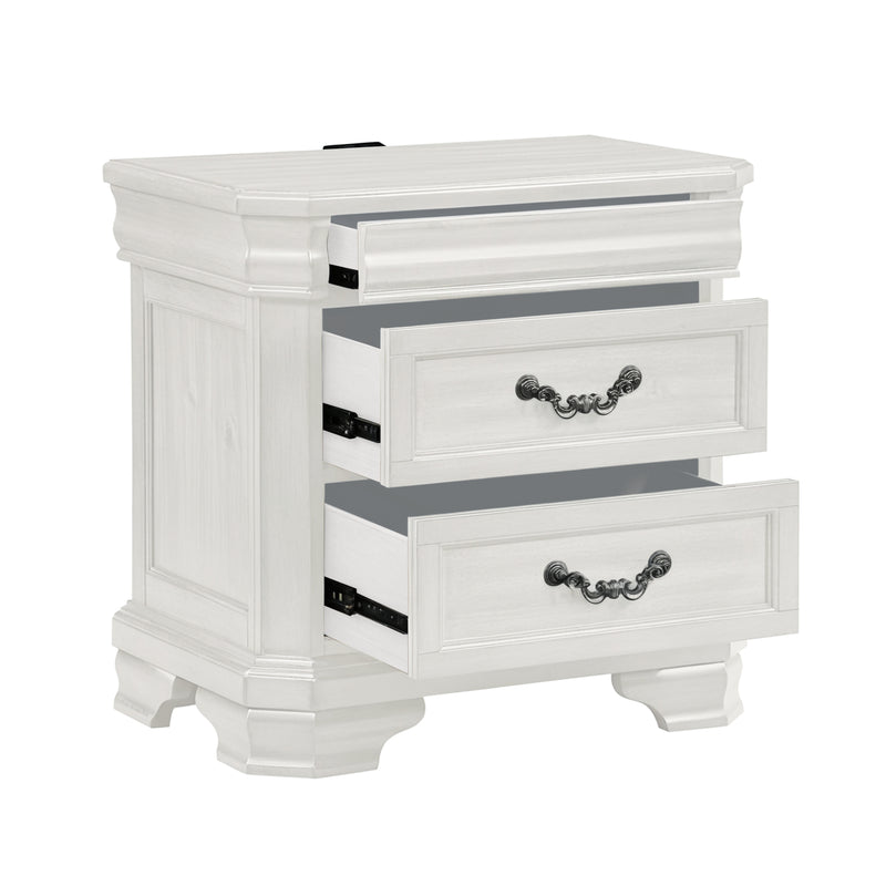 New Classic Furniture Lyndhurst Vintage White Nightstand