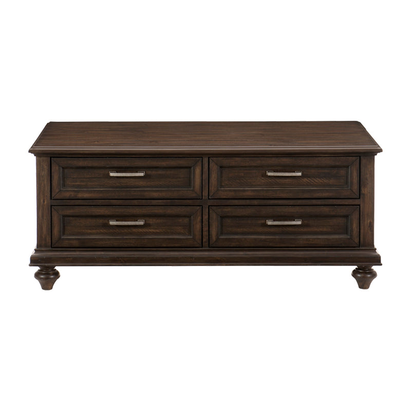 Home Elegance Cardano Driftwood Dark Brown 3pc Coffee Table Set