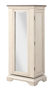 New Classic Furniture Anastasia Antique White Lingerie Swivel Chest with Mirror