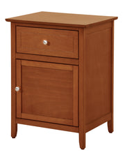 Glory Furniture Izzy Oak 1 Drawer 1 Door Nightstand