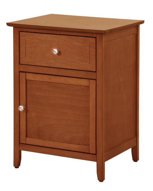 Glory Furniture Izzy Oak 1 Drawer 1 Door Nightstand