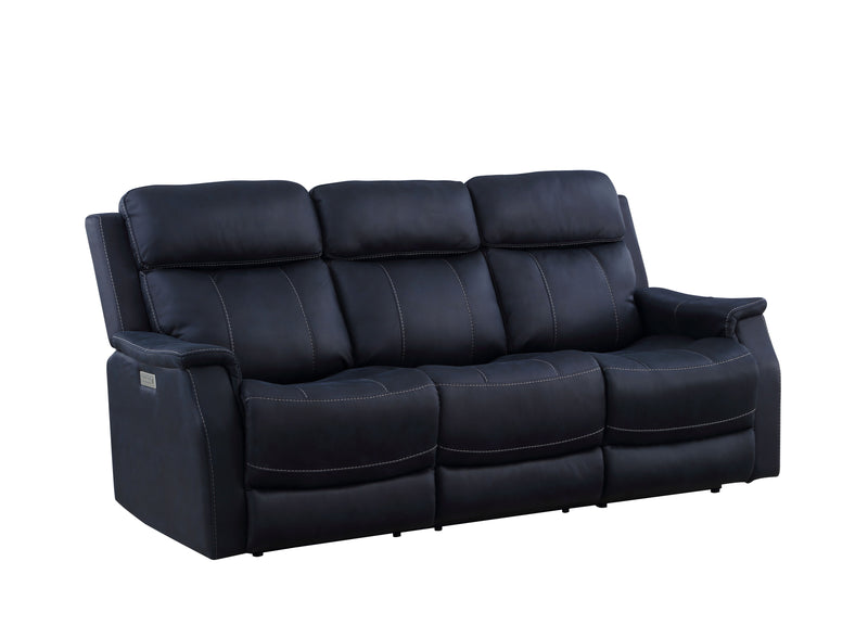 Steve Silver Valencia Ocean Blue Power Recliner Sofa