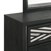 New Classic Furniture Obsidian Black Dresser and Mirror