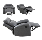 Steve Silver Gaston Gray Manual Recliner