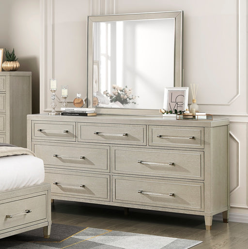 Home Elegance Genoa Light Oak Dresser And Mirror