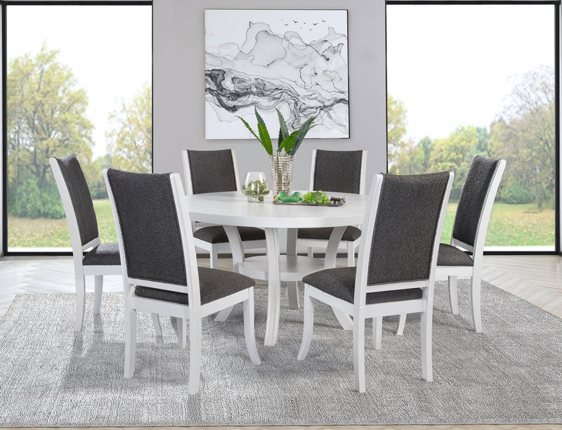 Coaster Furniture Judd Pearl White 7pc Dining Room Set