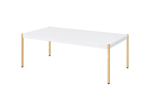 Acme Furniture Otrac White Gold 3pc Coffee Table Set