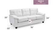 Glory Furniture Gallant Gray Faux Leather Sofa