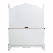 Home Elegance Cinderella Gray White Writing Desk with Hutch