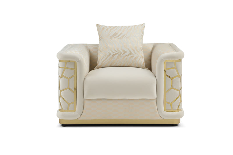 Glory Furniture Talia Ivory Chair