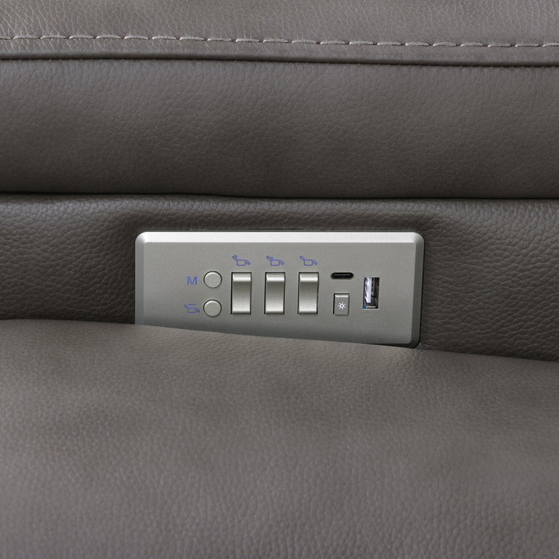 Steve Silver Daniel Leather Triple Power Recliner