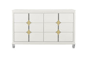 Global Furniture Orion Gold Dresser and Mirror