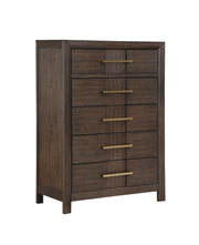 Galaxy Home Kenzo Walnut 5 Drawer Chest