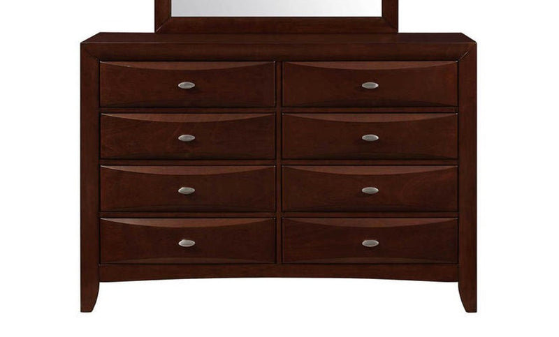 Global Furniture Linda Black Dresser and Mirror