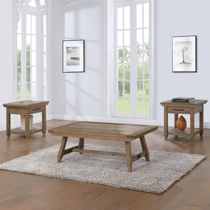 Steve Silver Riverdale Driftwood 3pc Coffee Table Set