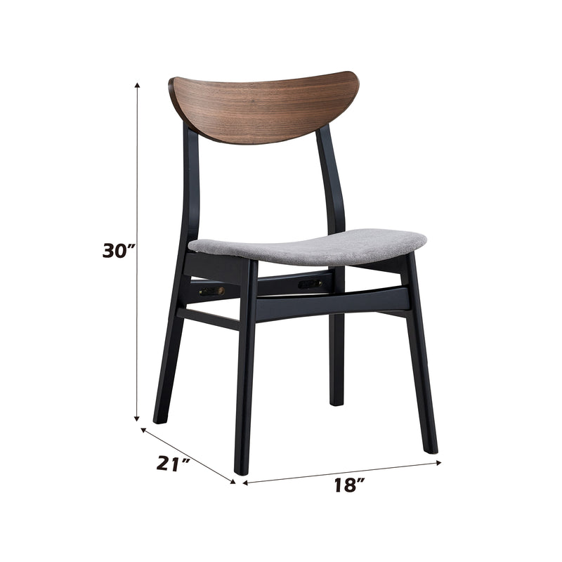 Acme Furniture Rebi Gray Walnut Black 5pc Dining Room Set