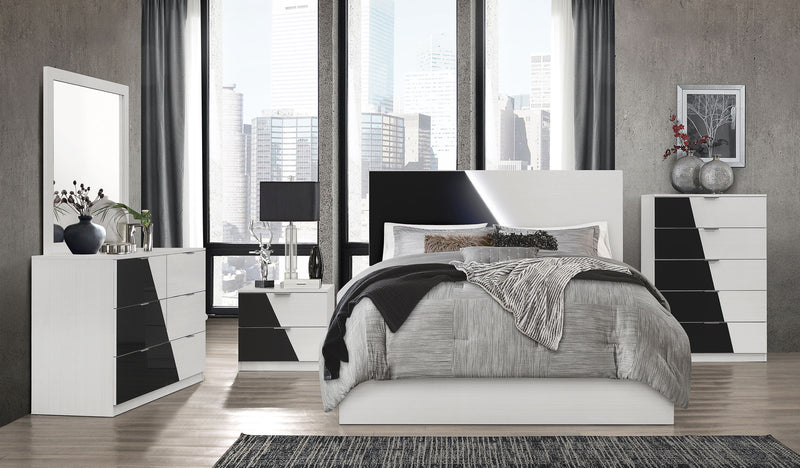 Galaxy Home Camilla Black White Wood Mirror