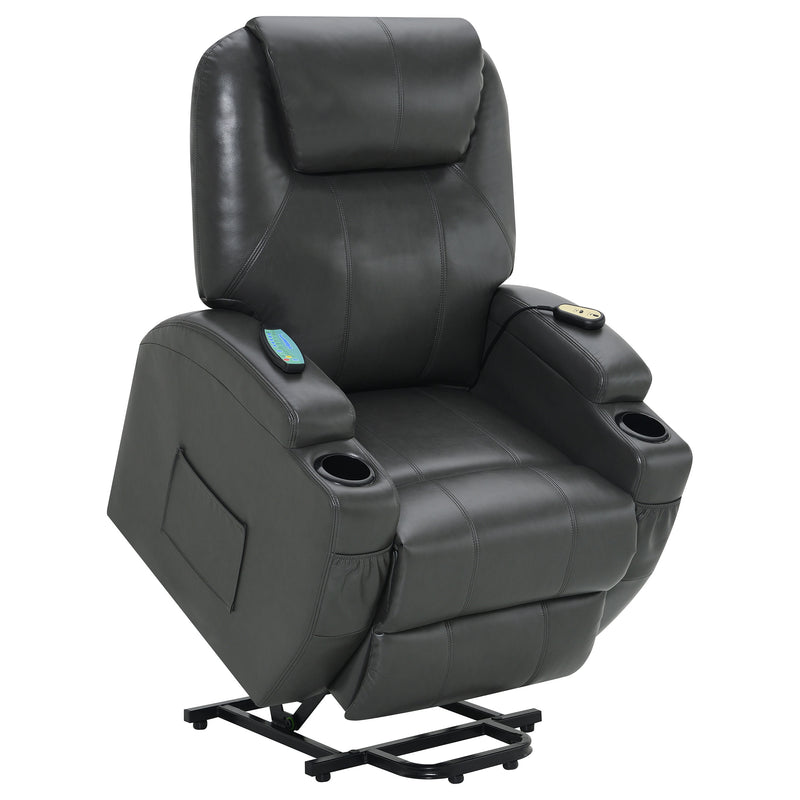 Coaster Furniture Sanger Beige Power Lift Massage Recliner