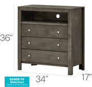 Glory Furniture Burlington Gray Media Chest