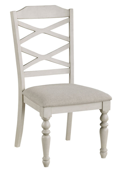 2 New Classic Furniture Jennifer White Dining Side Chairs